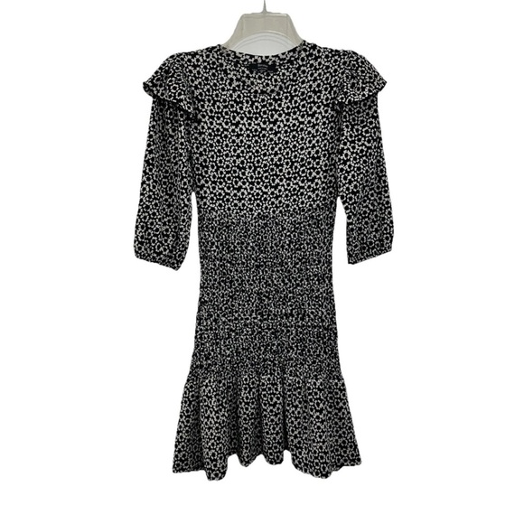 NWOT Bershka Floral Day Dress Juniors Medium 3/4 Sleeve Stretch Elastic Mini - Picture 2 of 11